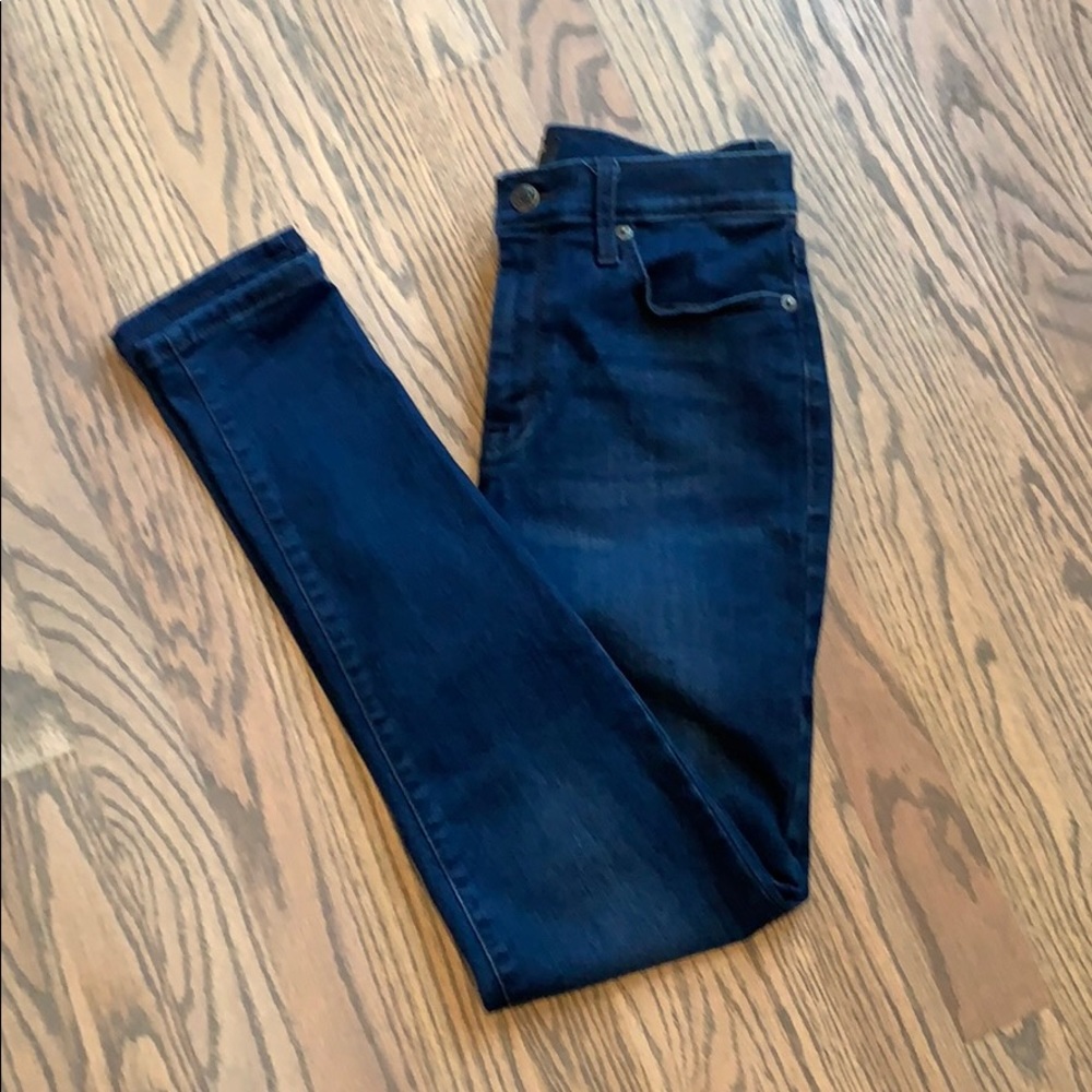 Banana republic high waist indigo skinny jeans